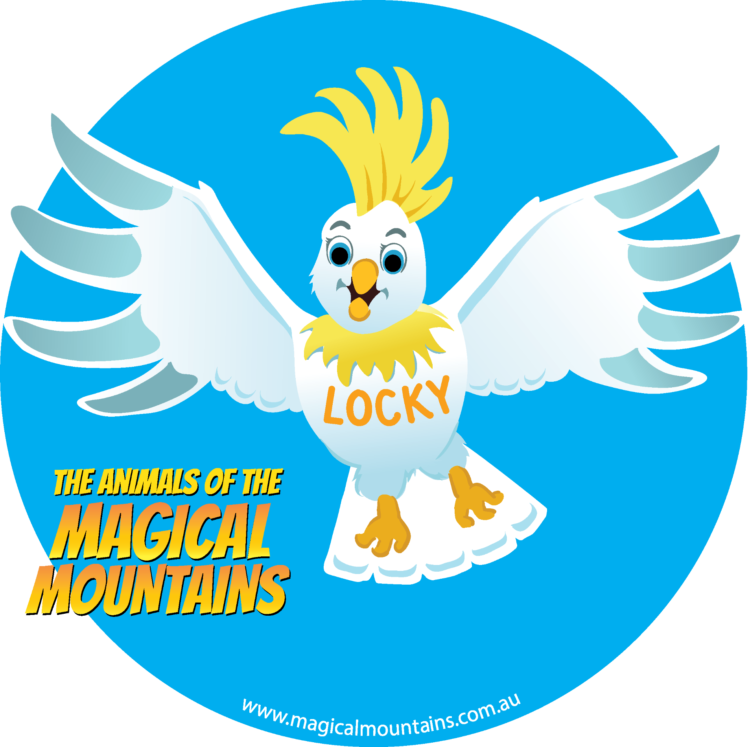 Locky Cocky Circle Sticker The Magical Mountains Locky Cocky Circle Sticker The Magical Mountains