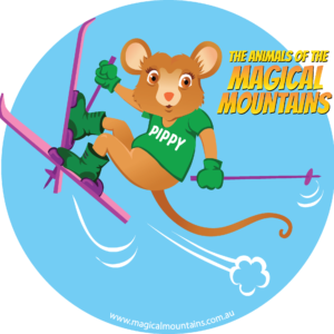 Pippy Possum circle sticker - The Animals of The Magical Mountains