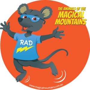 Rad Rat Jumping circle sticker - The Animals of The Magical Mountains
