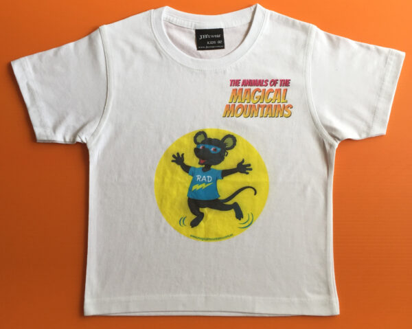 Rad Rat yellow circle t-shirt - The Animals of The Magical Mountains